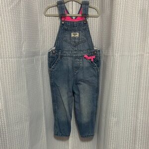 OshKosh B'gosh Denim Overalls with Pink Details